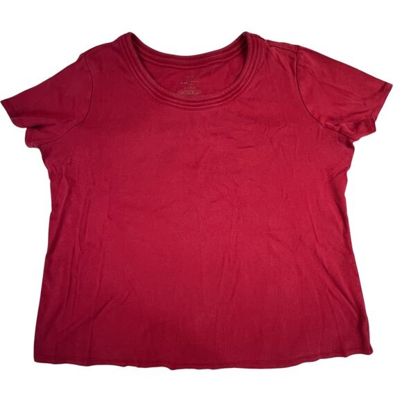 Venezia Lane Bryant Short Sleeve T-Shirt Top Plus Size 14/16 Red - Picture 4 of 10